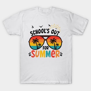 Retro Schools Out For Summer Last Day Of School Teacher Kids T-Shirt